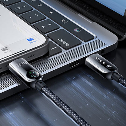 Cabo de Dados e Carregamento USB-C - USB-C McDodo CA-4780 Display, 60W, 1.2m, Preto