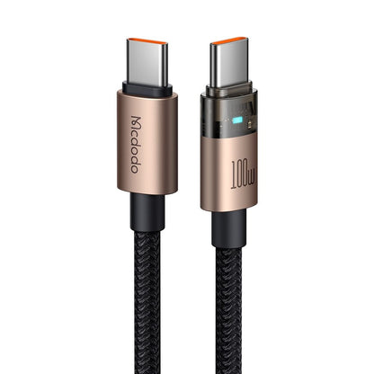 Cabo de Dados e Carregamento USB-C - USB-C McDodo CA-5581, 100W, 1.2m, Dourado