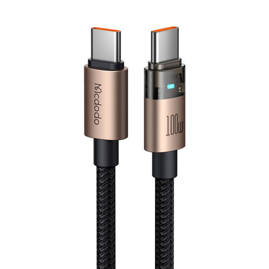 Cabo de Dados e Carregamento USB-C - USB-C McDodo CA-5581, 100W, 1.2m, Dourado