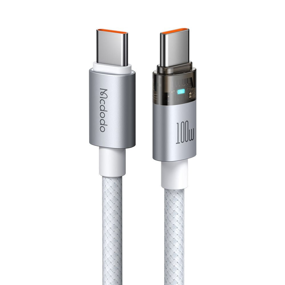 Cabo de Dados e Carregamento USB-C - USB-C McDodo CA-5582, 100W, 1.2m, Branco