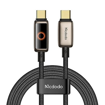 Cabo de Dados e Carregamento USB-C - USB-C McDodo CA-6681 Desligamento Automático, 100W, 1.2m, Dourado