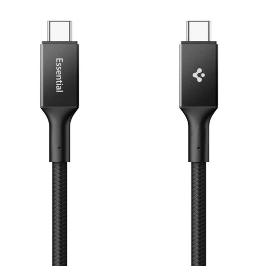 Cabo de Dados e Carregamento USB-C - USB-C Spigen EB10010CC, 100W, 1m, Preto