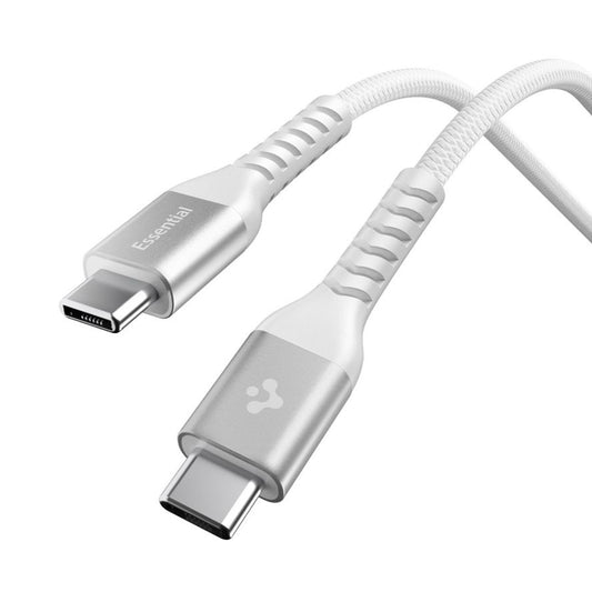 Cabo de Dados e Carregamento USB-C - USB-C Spigen EB10010CCA, 100W, 1m, Branco ACA11102