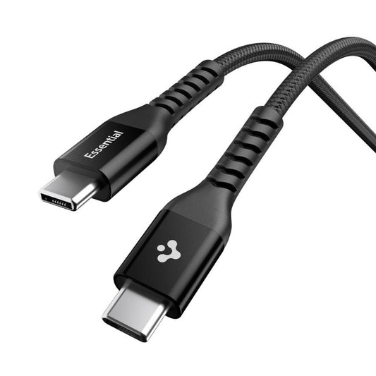 Cabo de Dados e Carregamento USB-C - USB-C Spigen EB10010CCA, 100W, 1m, Preto ACA11103