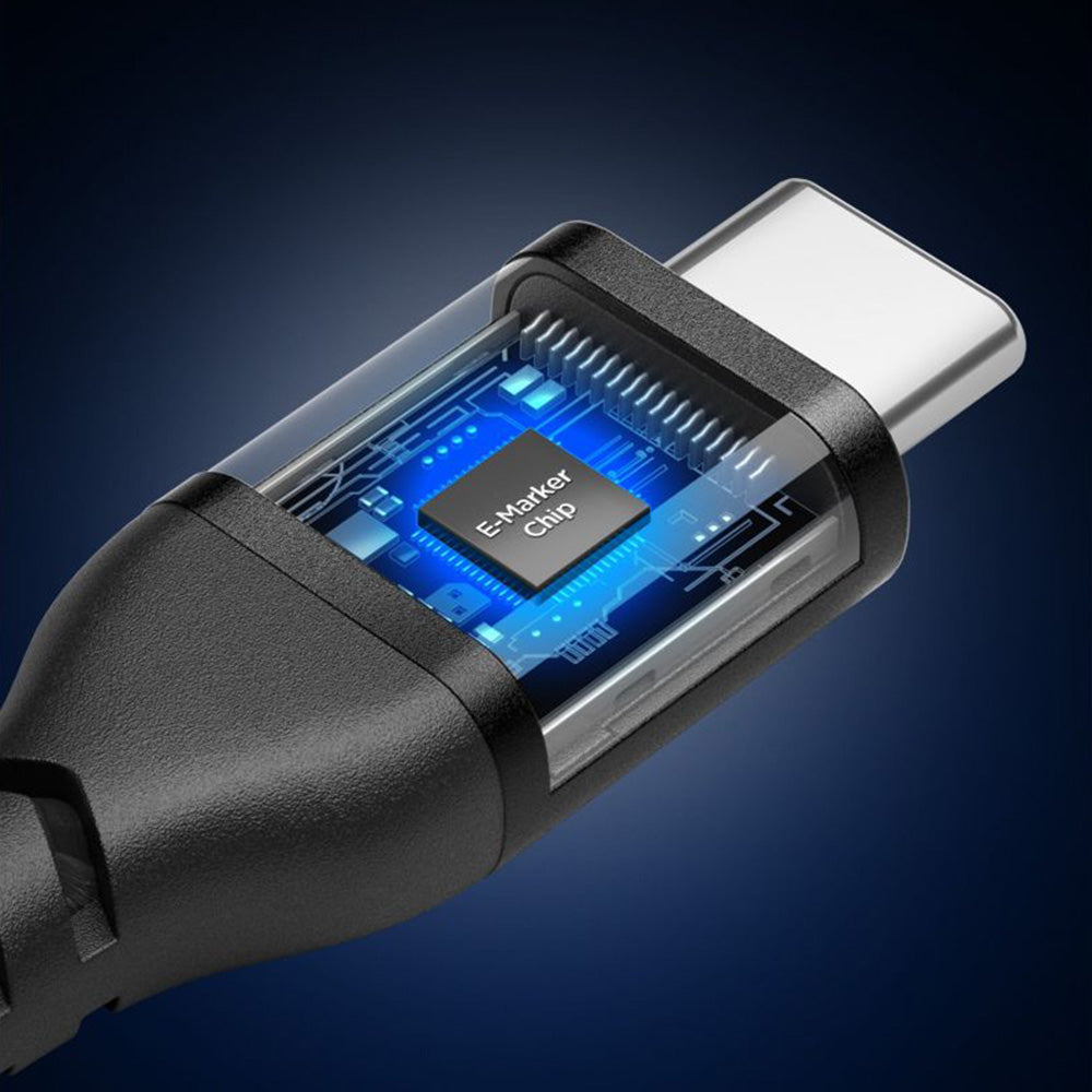 Cabo de Dados e Carregamento USB-C - USB-C Spigen EB10010CCA, 100W, 1m, Preto ACA11103