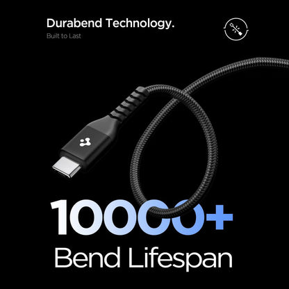 Cabo de Dados e Carregamento USB-C - USB-C Spigen EB10010CCA, 100W, 1m, Preto ACA11103