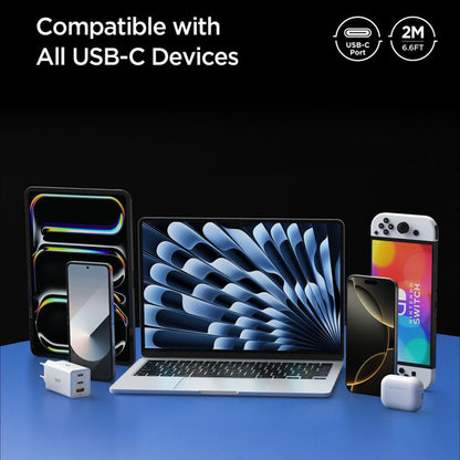 USB-C Data and Charging Cable - USB-C Spigen EB10020CC, 100W, 2m, White