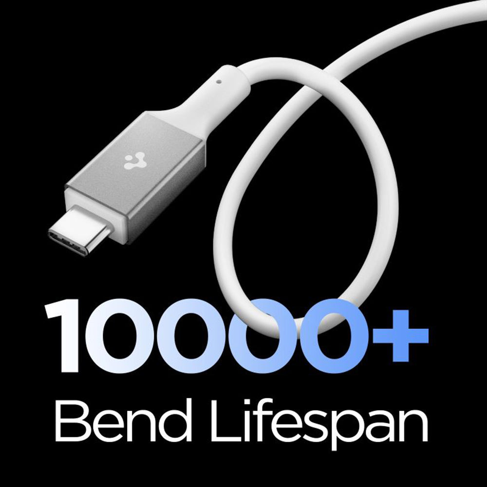 Cabo de Dados e Carregamento USB-C - USB-C Spigen EB24012CC, 240W, 1.2m, Branco