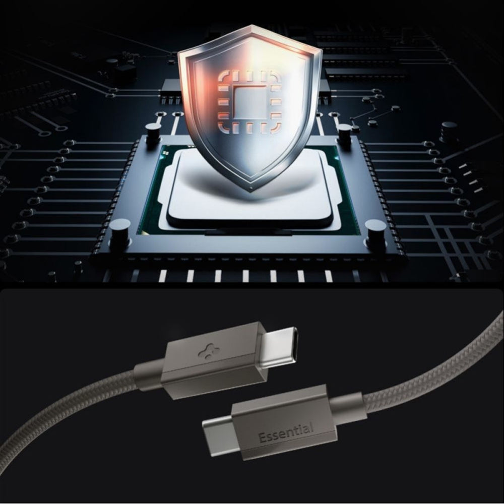 Cabo de Dados e Carregamento USB-C - USB-C Spigen EB6015CC, 60W, 1,5m, Cinzento ACA10418