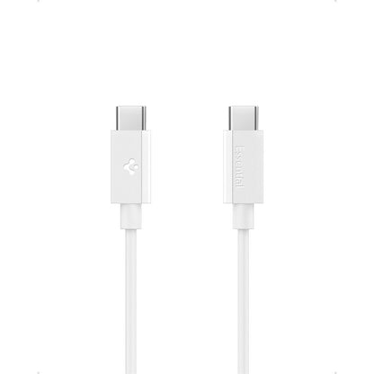 Cabo de Dados e Carregamento USB-C - USB-C Spigen Essential, 60W, 2m, Branco