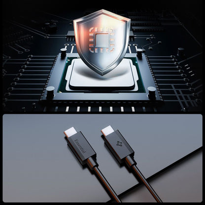 Cabo de Dados e Carregamento USB-C - USB-C Spigen Essential, 60W, 2m, Preto