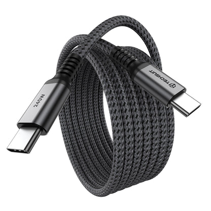 Cabo de Dados e Carregamento USB-C - USB-C Techsuit TitanSync Pro CX2, 240W, 2m, Cinzento