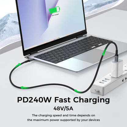 Cabo de Dados e Carregamento USB-C - USB-C Techsuit TitanSync Pro CX2, 240W, 2m, Cinzento