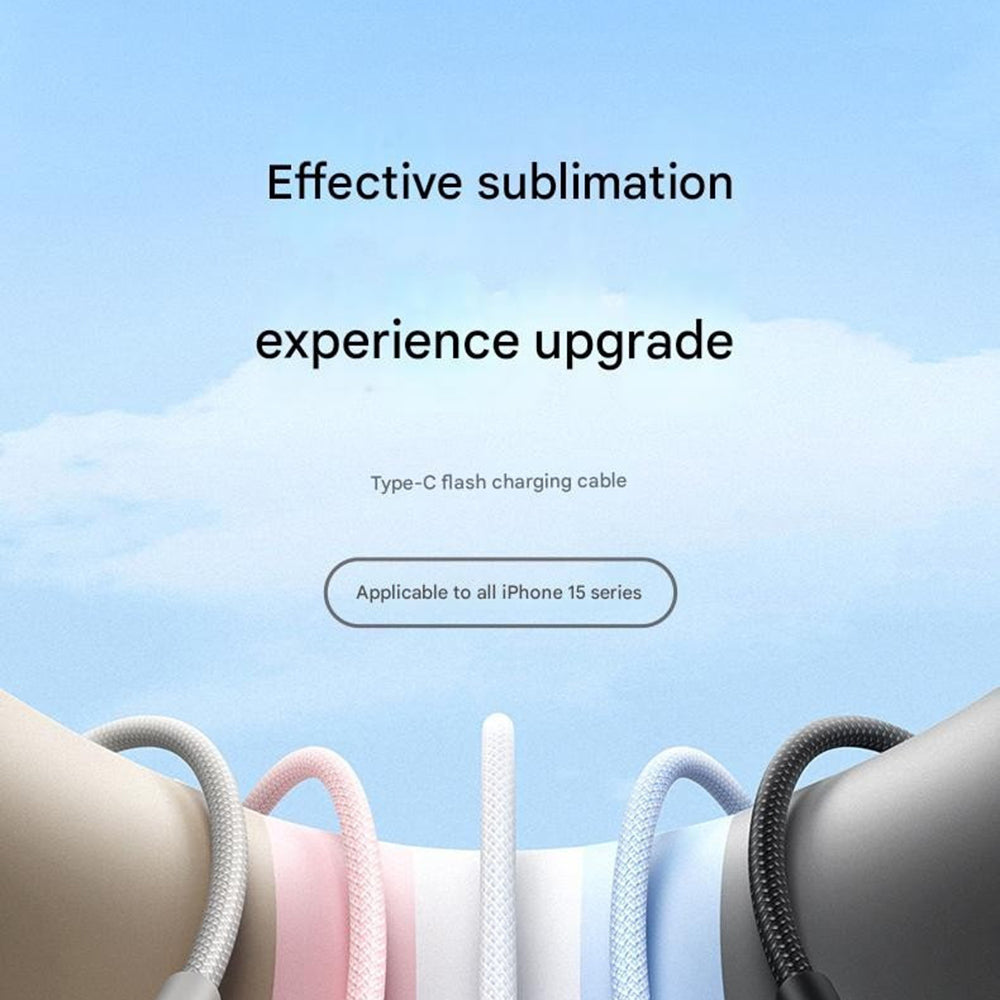 Cabo de Dados e Carregamento USB-C - USB-C UGREEN L501, 60W, 1m, Preto