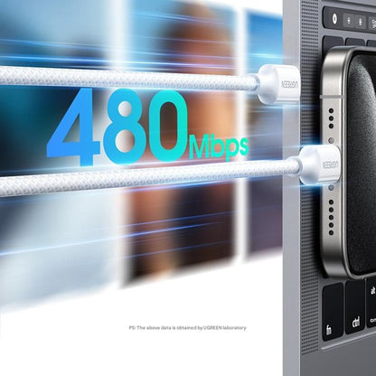 Cabo de Dados e Carregamento USB-C - USB-C UGREEN L502, 100W, 1m, Preto