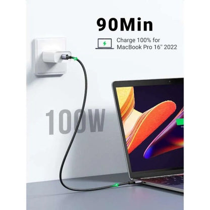 Cabo de Dados e Carregamento USB-C - USB-C UGREEN L502, 100W, 1m, Preto