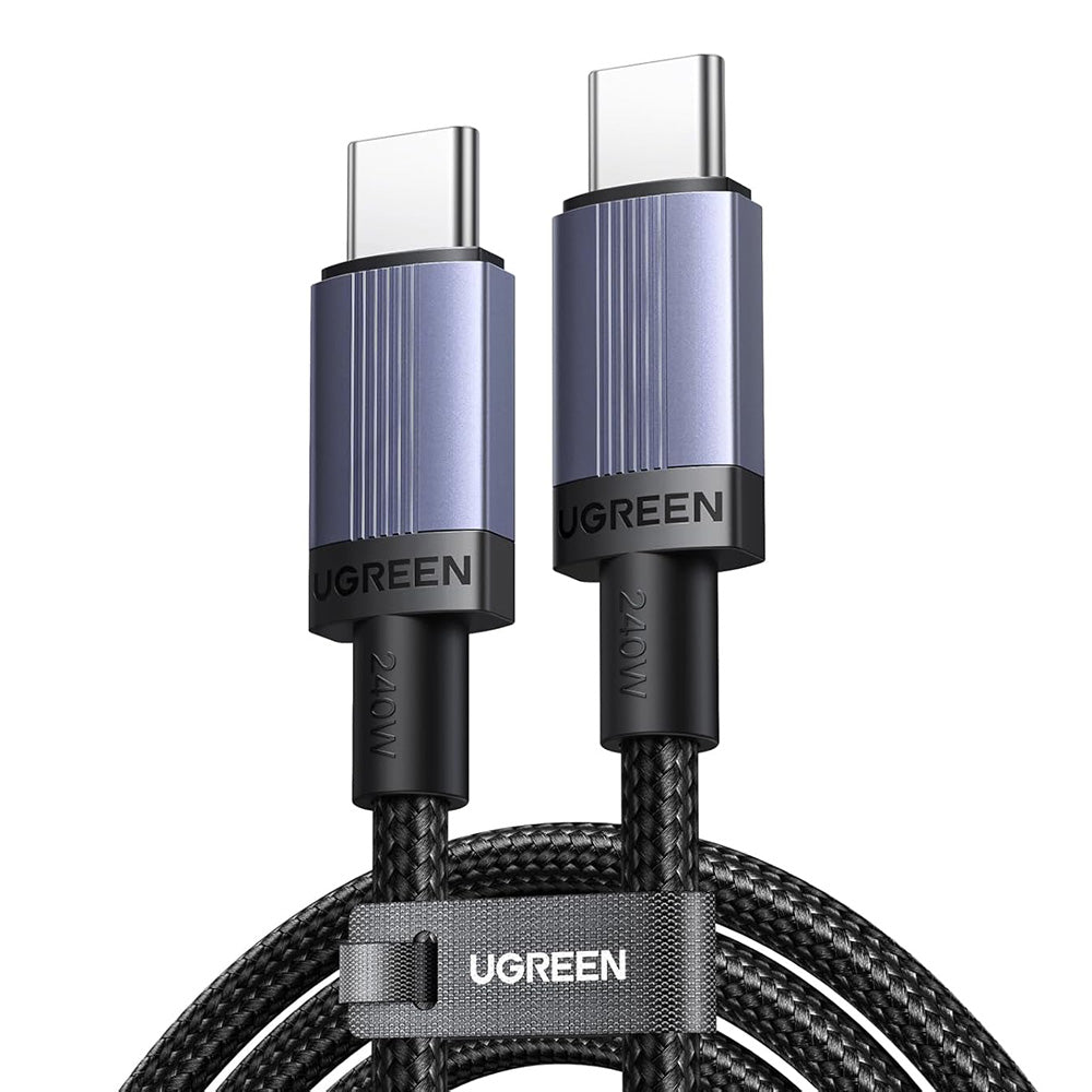 Cabo de Dados e Carregamento USB-C - USB-C UGREEN L532, 240W, 1m, Cinza