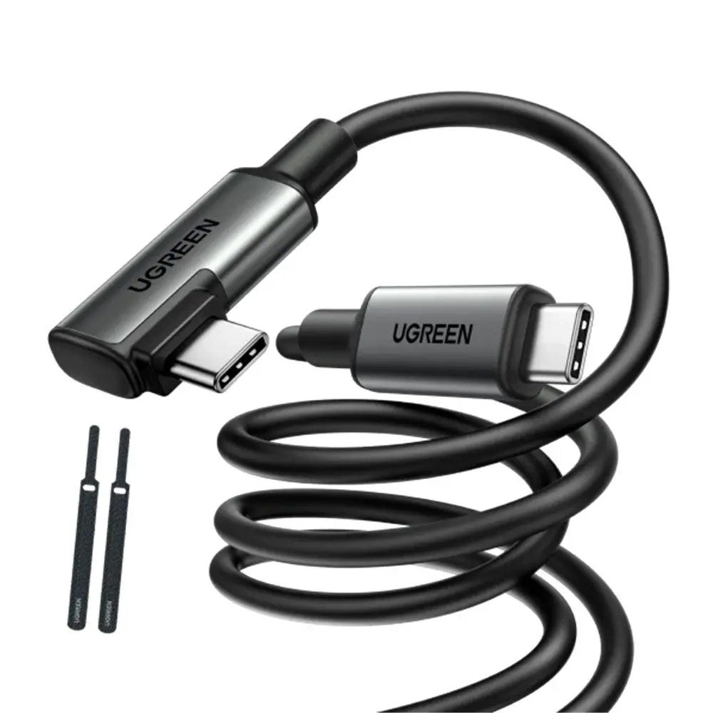 Cabo de Dados e Carregamento USB-C - USB-C UGREEN US551 (90629) Angled, 60W, 5m, Preto