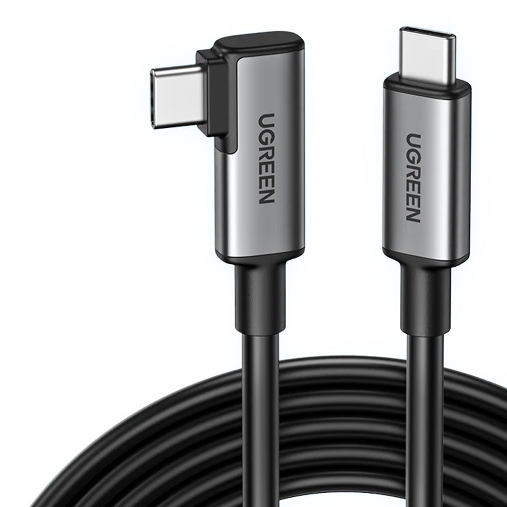 Cabo de Dados e Carregamento USB-C - USB-C UGREEN US551 (90629) Angled, 60W, 5m, Preto