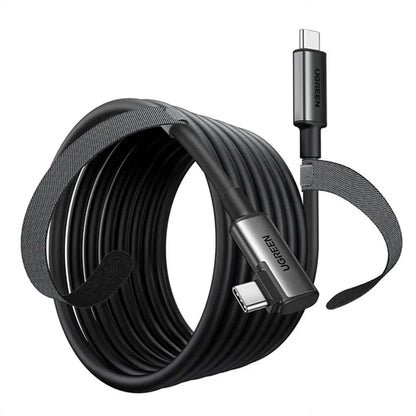Cabo de Dados e Carregamento USB-C - USB-C UGREEN US551 (90629) Angled, 60W, 5m, Preto