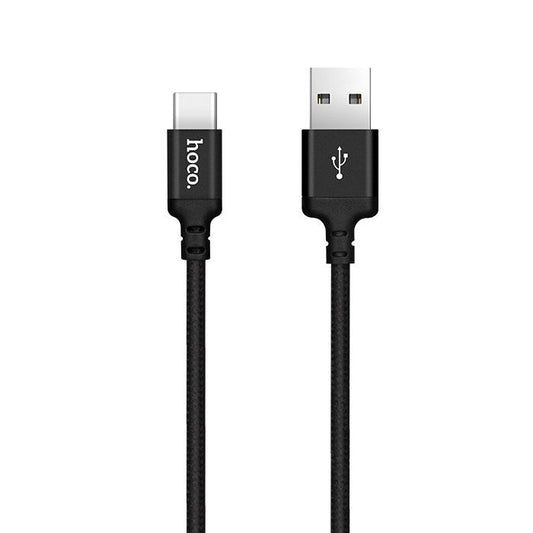 Cabo de Dados e Carregamento USB-A - USB-C HOCO X14 Times, 18W, 2m, Preto
