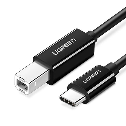 Cabo para impressora UGREEN US370, USB-C - USB-B, 1 m, preto 