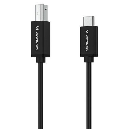 Cabo de Impressora WZK WKDDY1S, USB-C - USB-B, 1m, Preto