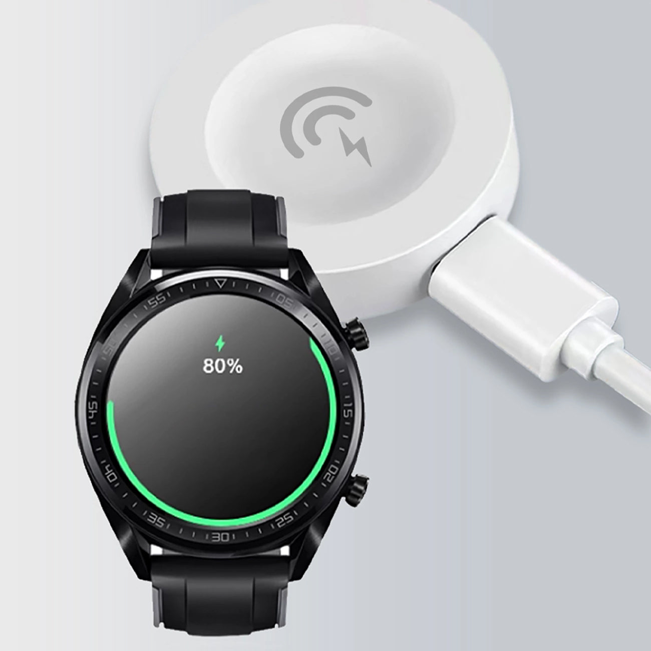 Carregador Wireless Dudao A12H para Huawei Watch Series, USB-A, Branco