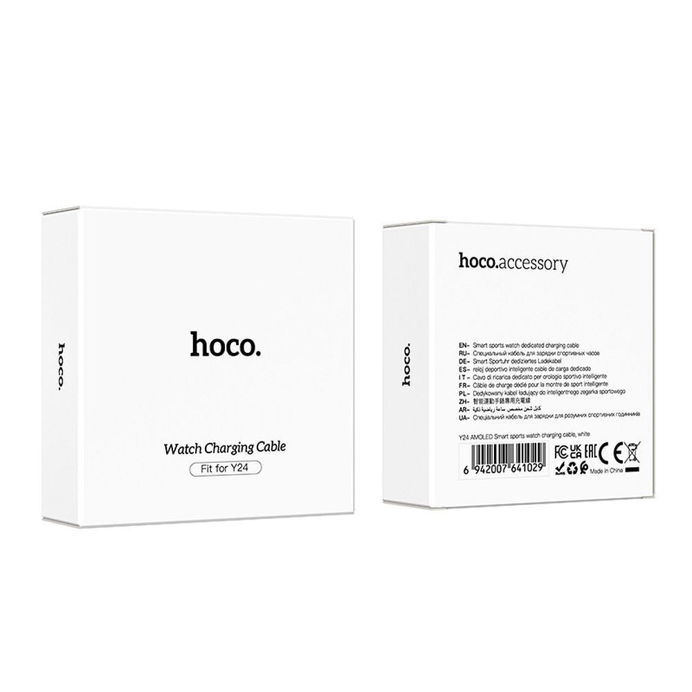 Cabo de Carregamento para Smartwatch HOCO Y24, USB-A, Branco