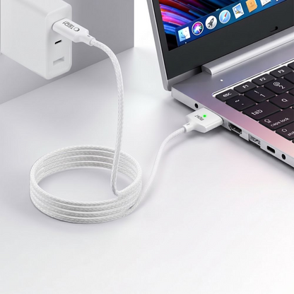 Cabo de Carregamento Tech-Protect MMC01 Ultraboost, USB-C - MagSafe 3, 140W, 2m, Branco