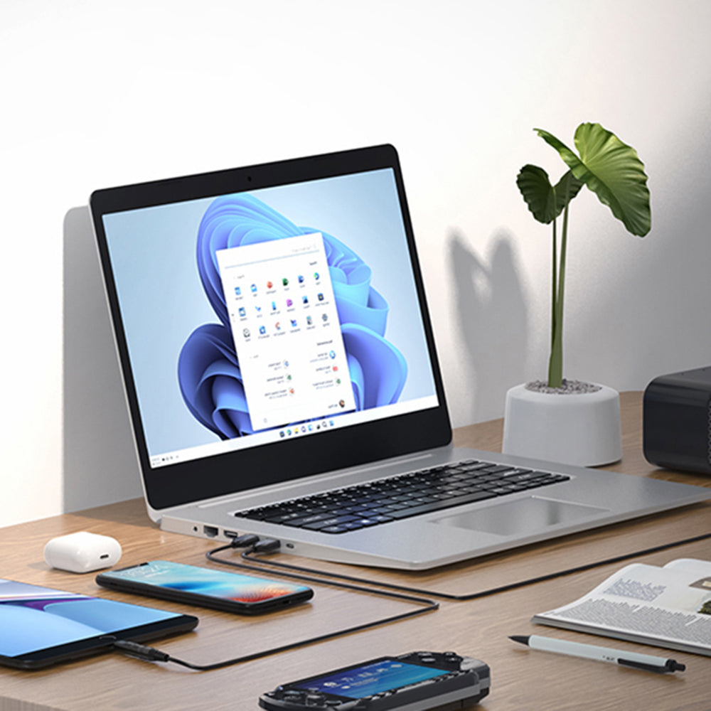 Cabo de Carregamento Techsuit AC21 ChargeNest, 1.5m, 11in1, Preto