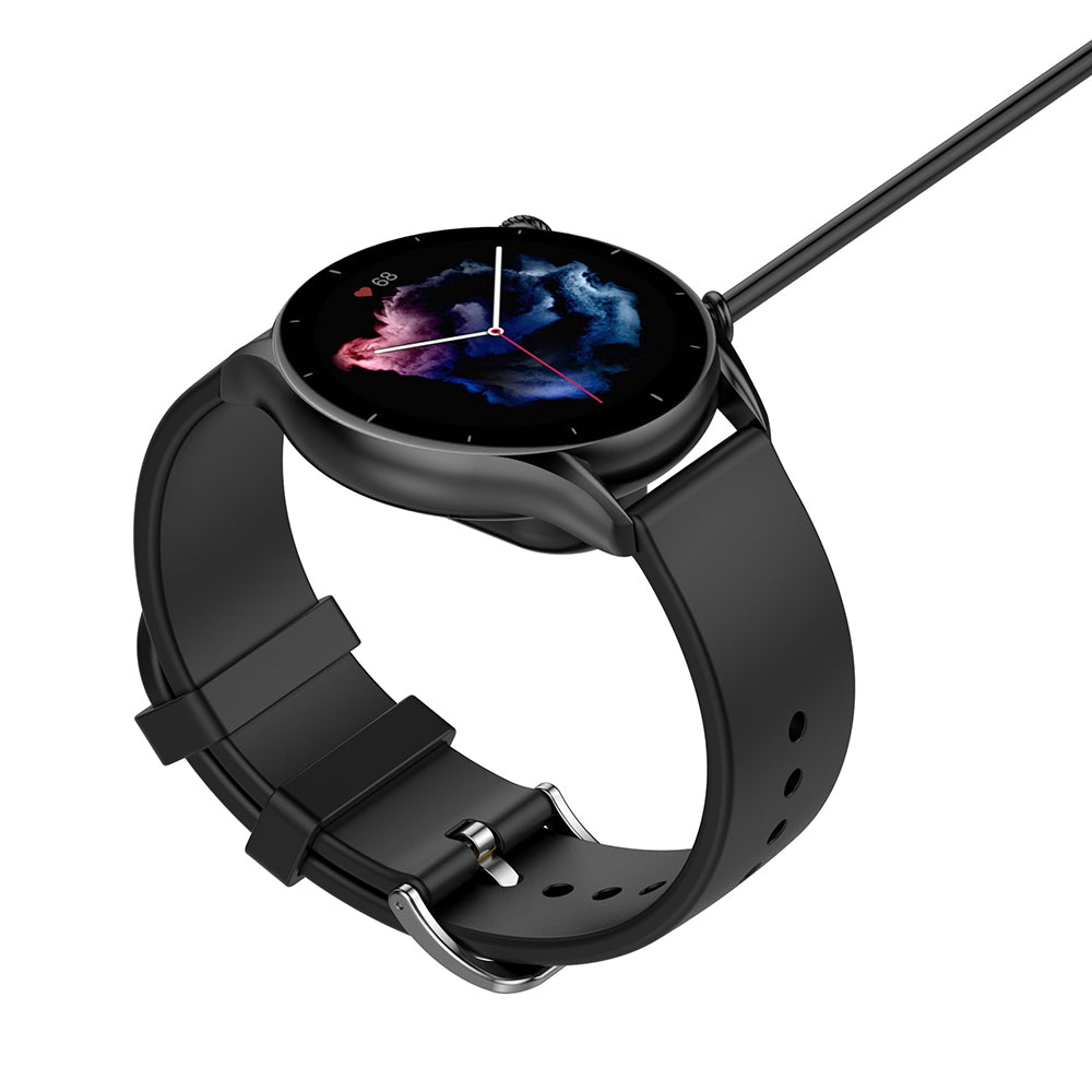 Cabo de Carregamento Techsuit THA3 para Amazfit Watch Series, USB-A, Preto