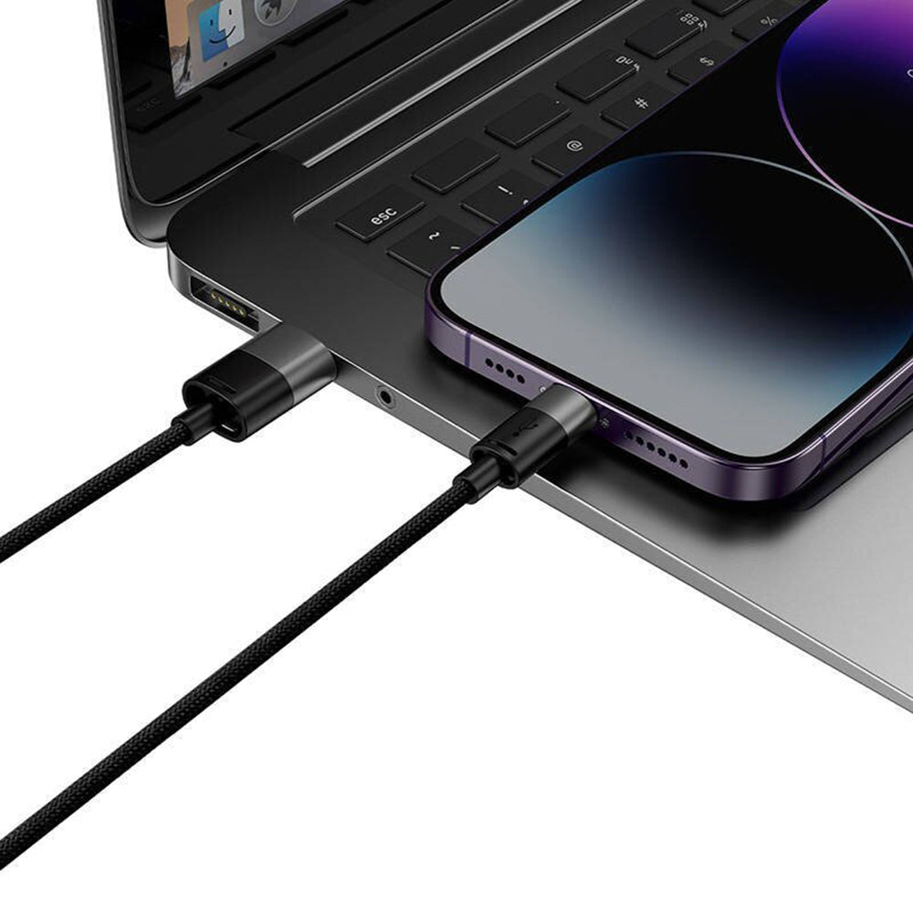 Cabo de Carregamento USB-A - Lightning / microUSB / USB-C Baseus StarSpeed 3in1, 20W, 0.6m, Preto P10319900111-00