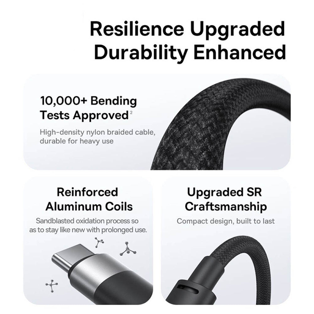 Cabo de Carregamento USB-A - Lightning / microUSB / USB-C Baseus StarSpeed 3in1, 20W, 0.6m, Preto P10319900111-00