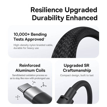 Cabo de Carregamento USB-A - Lightning / microUSB / USB-C Baseus StarSpeed 3in1, 20W, 0.6m, Preto P10319900111-00