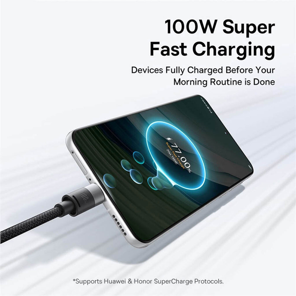 Cabo de Carregamento USB-A - Lightning / microUSB / USB-C Baseus StarSpeed 3in1, 20W, 0.6m, Preto P10319900111-00