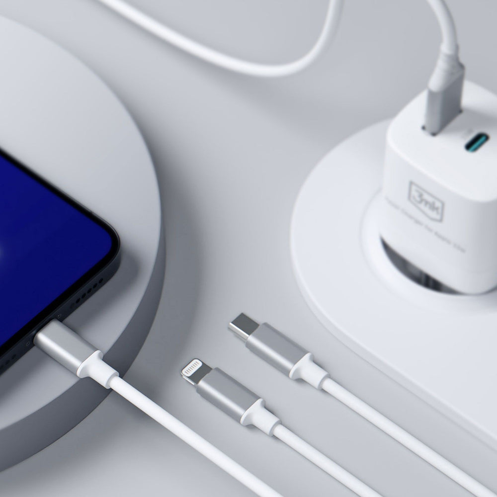Cabo de Carregamento USB-A / USB-C - Lightning / microUSB / USB-C 3MK Hyper 3in1, 12W, 1.5m, Branco