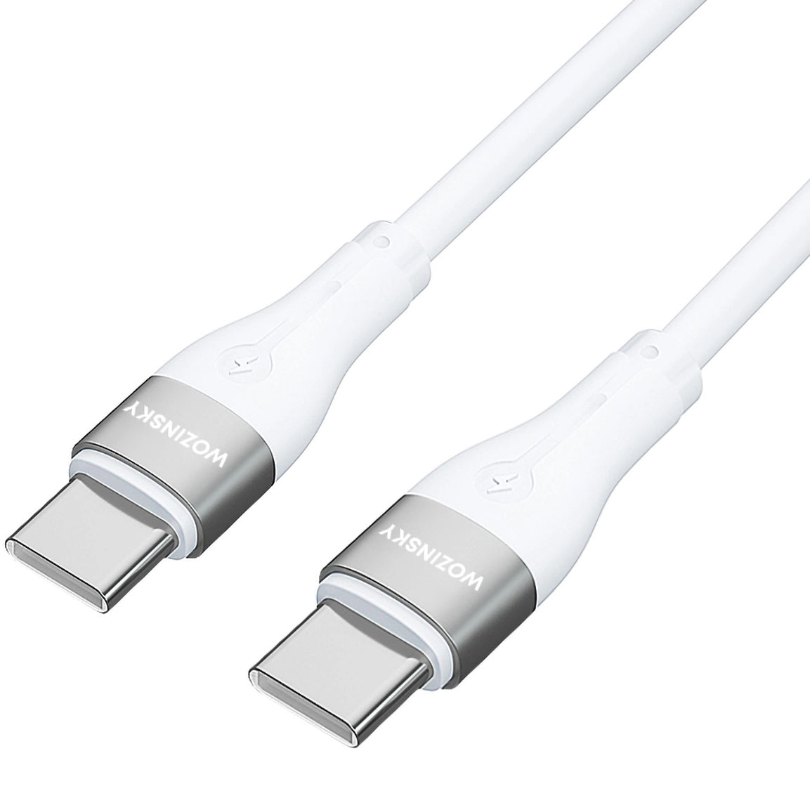 Cabo de carregamento USB-C - USB-C WZK WSTCC1, 65W, 1m, Branco 