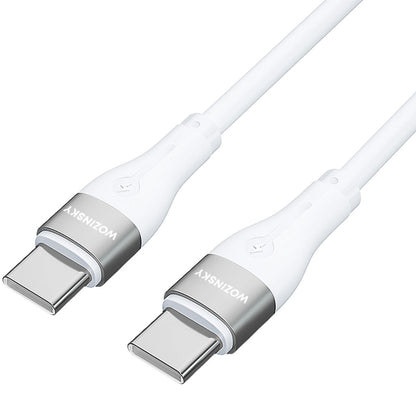 Cabo de carregamento USB-C - USB-C WZK WSTCC1, 65W, 1m, Branco 