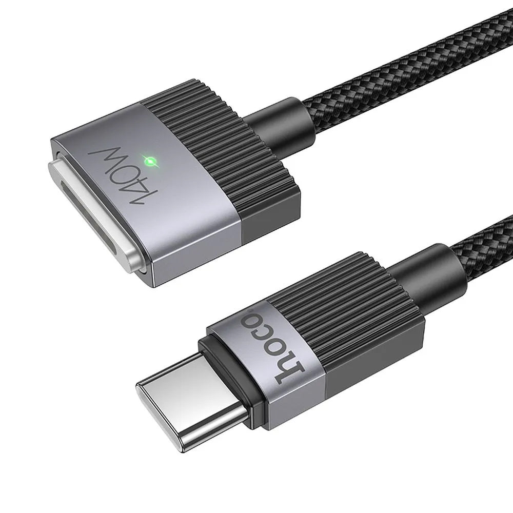 Cabo de Carregamento HOCO U141, USB-C - MagSafe 3, 140W, 1.8m, Preto