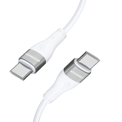 Cabo de carregamento USB-C - USB-C WZK WSTCC1, 65W, 1m, Branco 