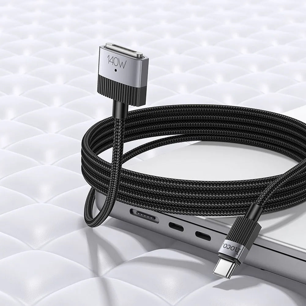 Cabo de Carregamento HOCO U141, USB-C - MagSafe 3, 140W, 1.8m, Preto