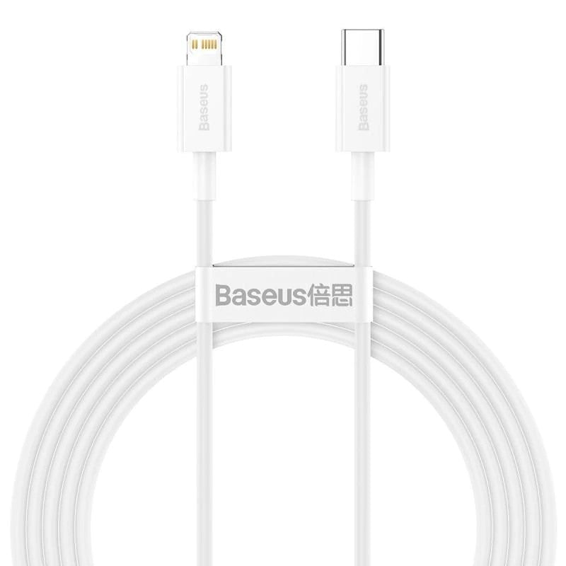 Cabo de carregamento e dados USB-C - Lightning Baseus Superior Series, 20W, 2m, branco CATLYS-C02 