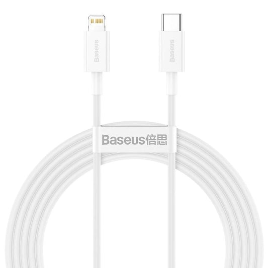 Cabo de carregamento e dados USB-C - Lightning Baseus Superior Series, 20W, 2m, branco CATLYS-C02 