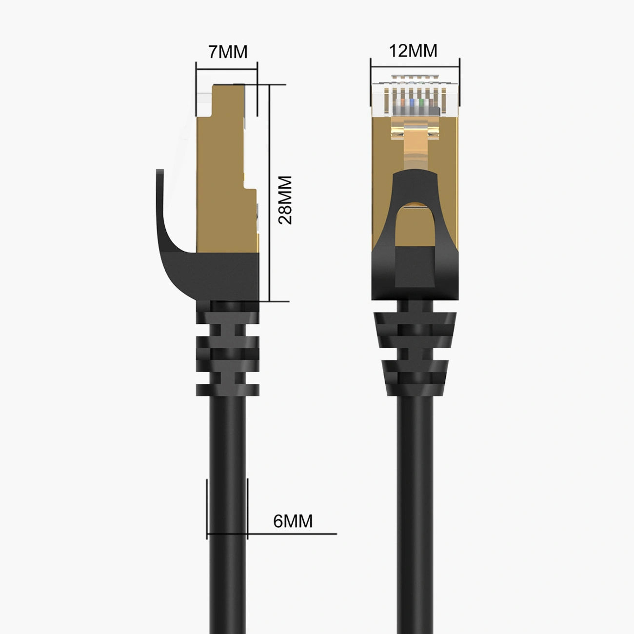Cabo de Rede Orico PUG-C7, UTP, Cat7, 10m, Preto