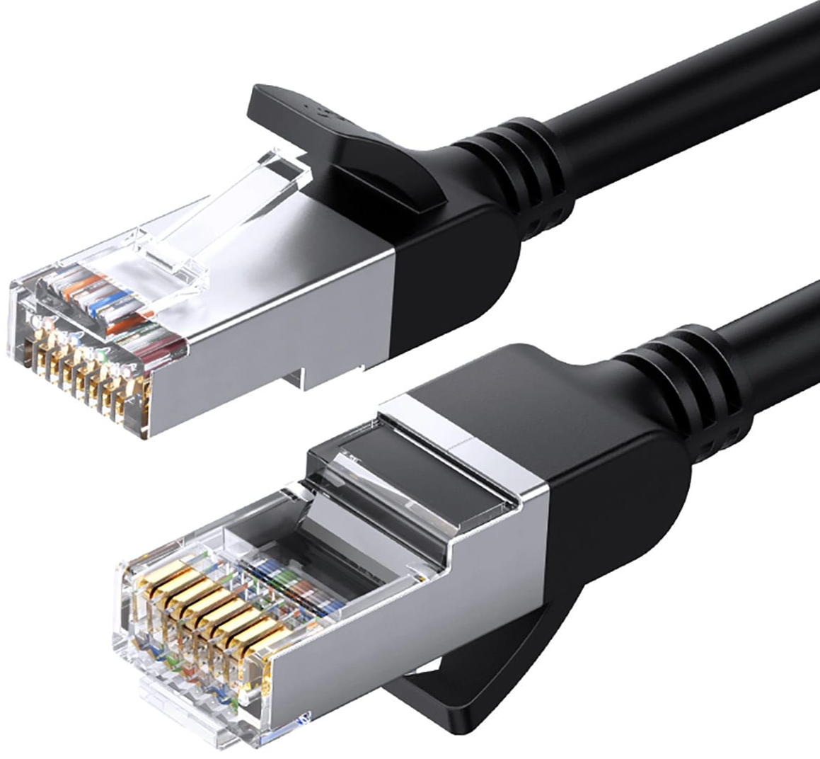 Cabo de Rede UGREEN NW101 Flat, UTP, Cat6, 0.5m, Preto