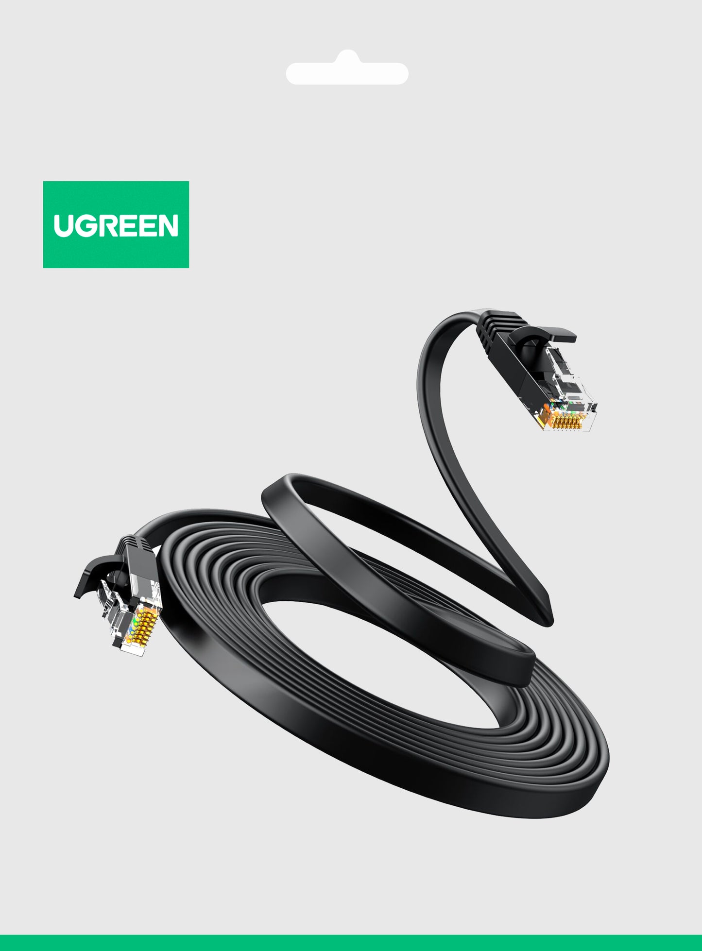 Cabo de Rede UGREEN NW102 Flat, UTP, Cat6, 3m, Preto