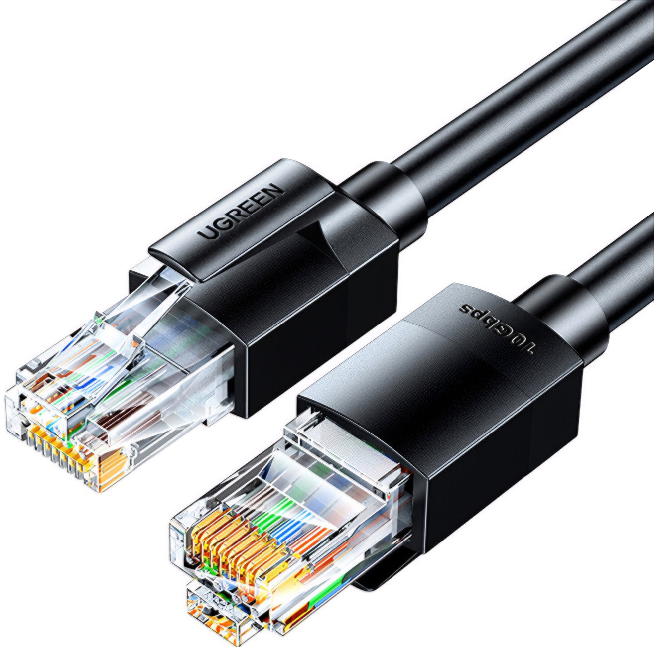 Cabo de Rede UGREEN NW315, UTP, Cat6A, 0,5m, Preto
