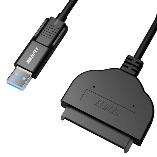 Cabo SATA Benfei, USB-A 3.0 / USB-C - SATA III, 0,27m, Preto