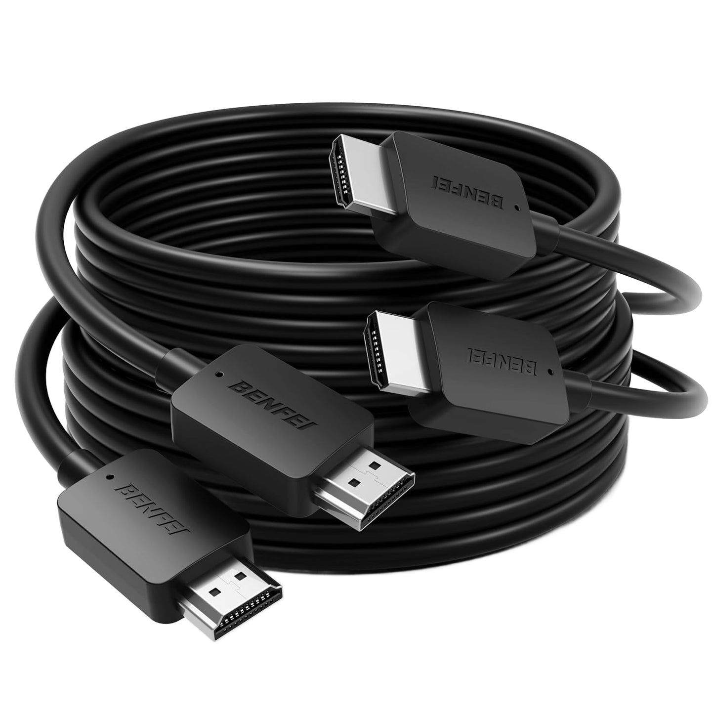 Cabo de Vídeo Benfei, HDMI - HDMI, 8K, 1,8m, Conjunto de 2 Peças, Preto